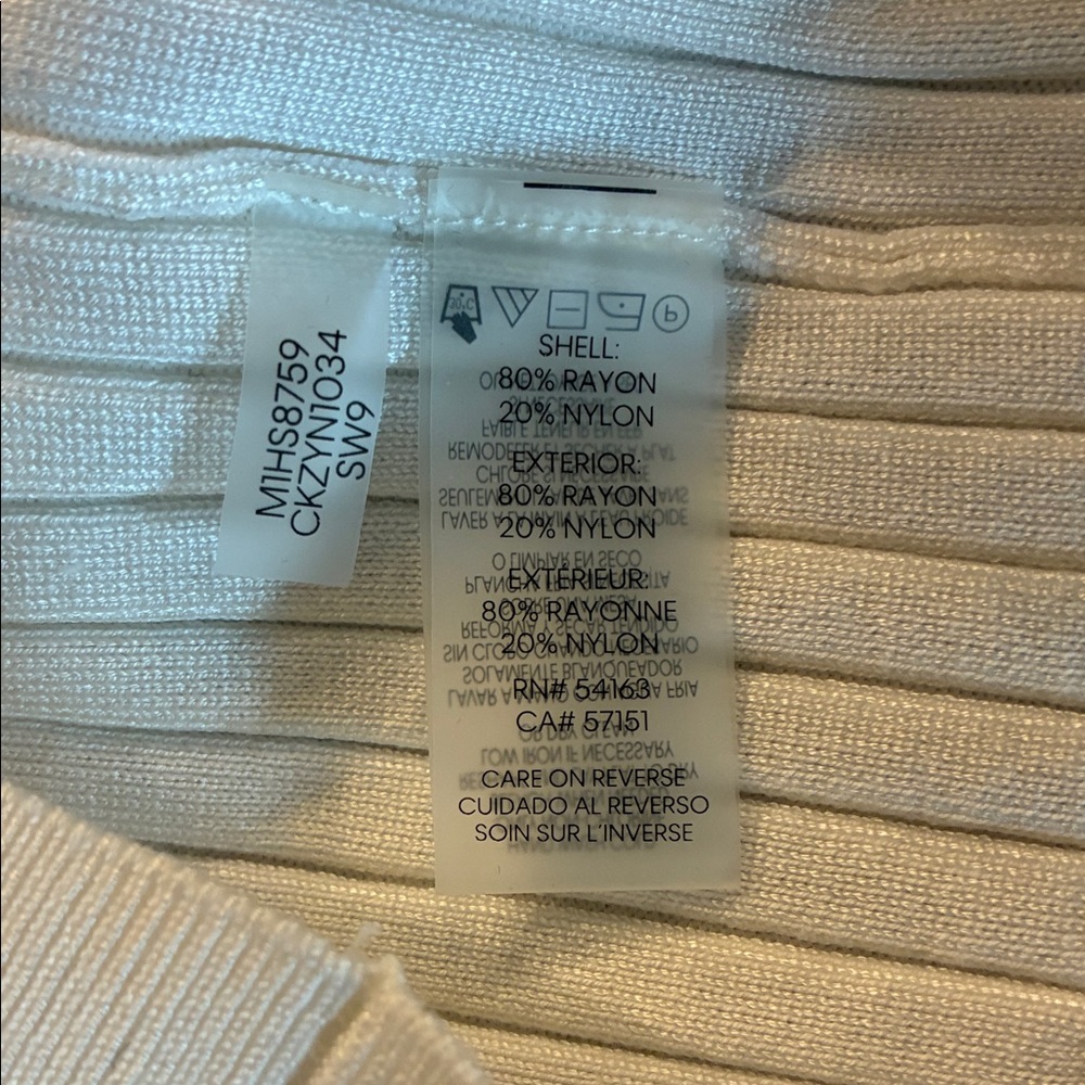 Calvin Klein Women's Ribbed Ivory Sweater - Picture 8 of 8
